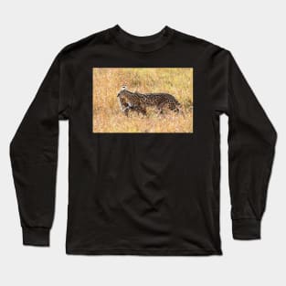 Serval Cat & Kitten, Serengeti, Tanzania Long Sleeve T-Shirt